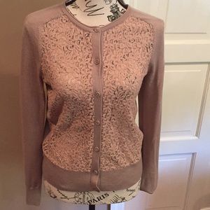 Loft sweater with lace accents size small